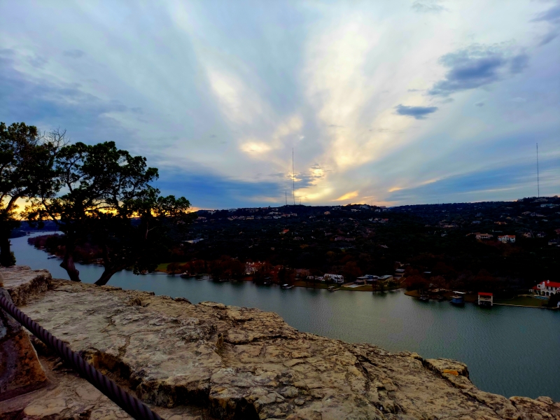 Sunset on Mt Bonnell by artist Tara Gibb